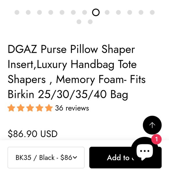 Hermes Birkin 35 Silk Organizer+Shaper - Picture 1 of 2